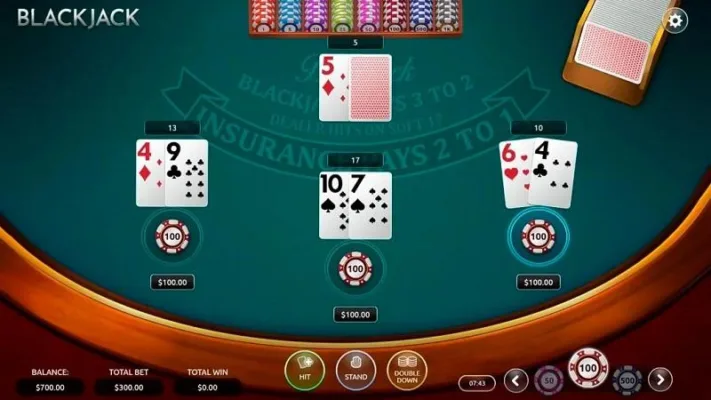 Người chơi lần lượt thực hiện các hành động trong Blackjack Người chơi lần lượt thực hiện các hành động trong Blackjack