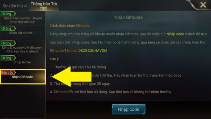 Nhận mã giftcode từ VicClub đơn giản, nhanh chóng Nhận mã giftcode từ VicClub đơn giản, nhanh chóng